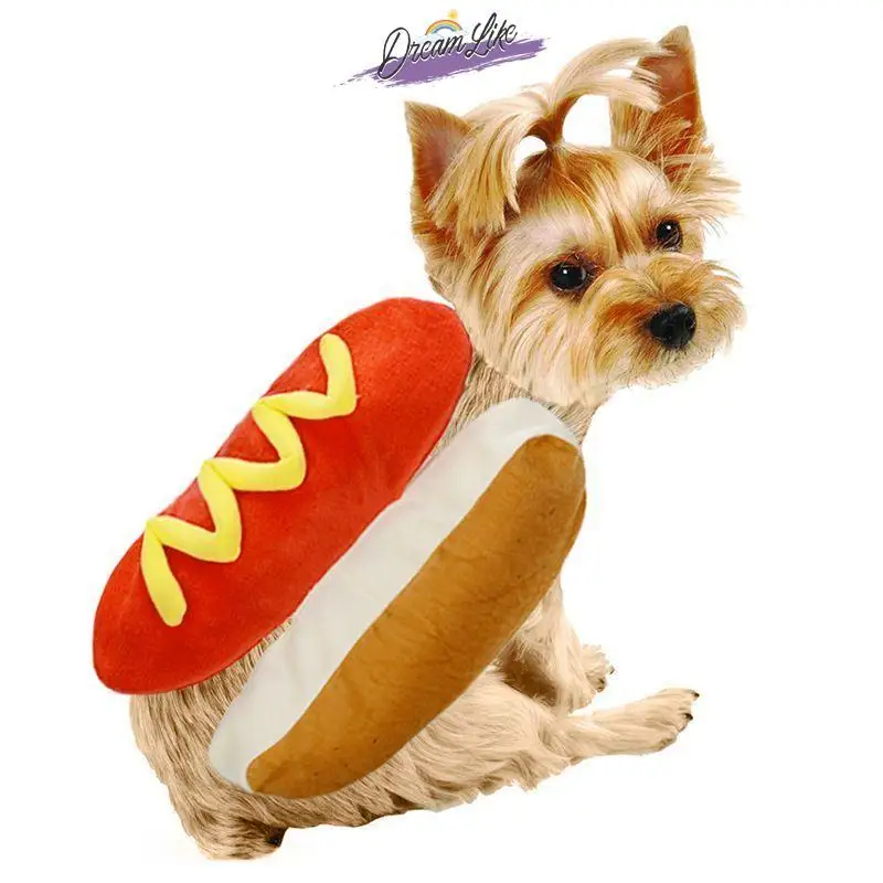 

loween Transforming Costume Cisas Autumn Winter Pet Clothes Warmth Cute Cartoon Hot Dog Outfit Daily Funny Pet Apparel