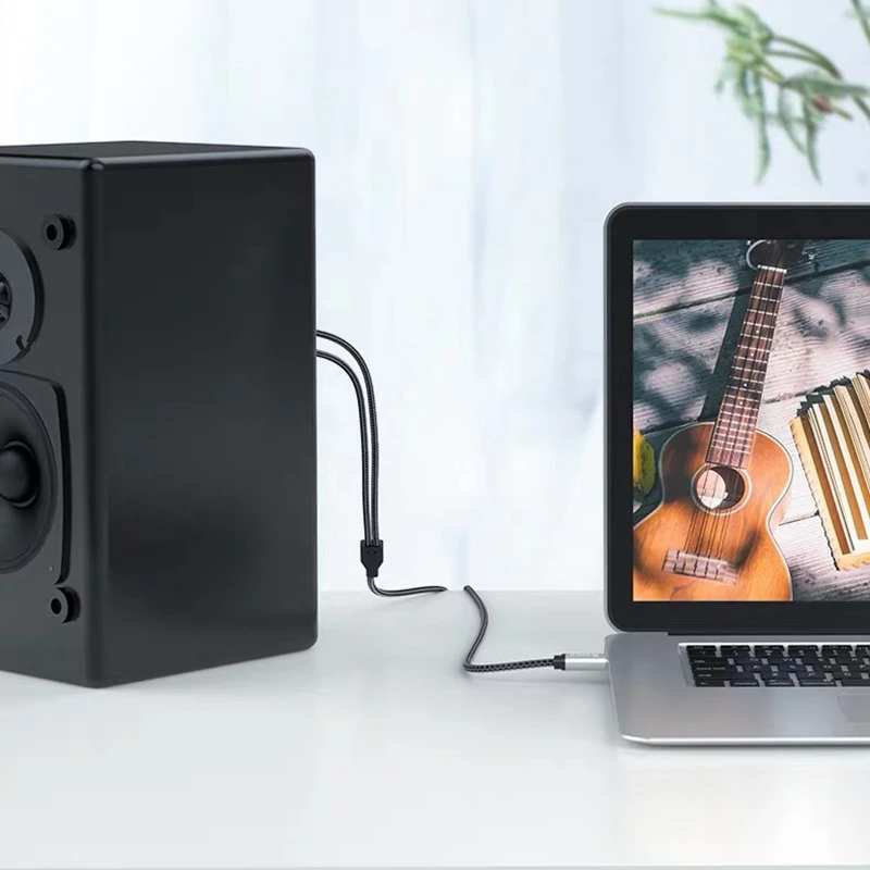 Câble audio pour centre commercial, répartiteur de haut-parleur d'amplificateur, 3.5mm à double, 6.35mm, m x câble, 2X6.5 Jack à 3.5 mâle, 1m, 3.28 Federation