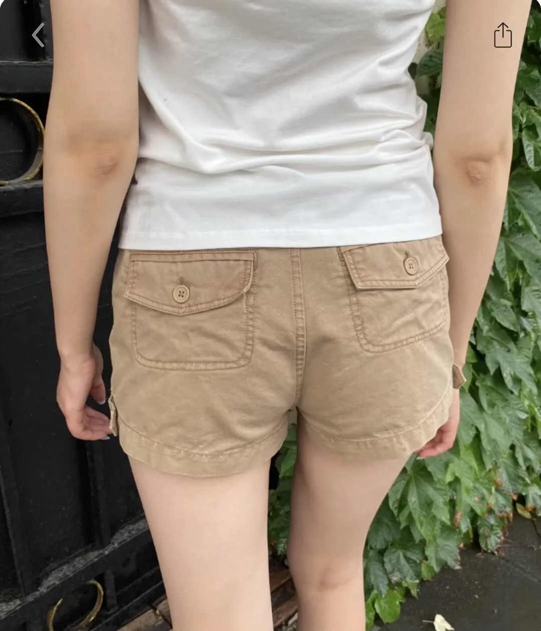 포켓 스윗 솔리드 카고 반바지 여성 섹시 로우 웨이스트 코튼 데님 스웨트셔츠 여성 빈티지 스트릿웨어 여름 반바지 2025 신상
