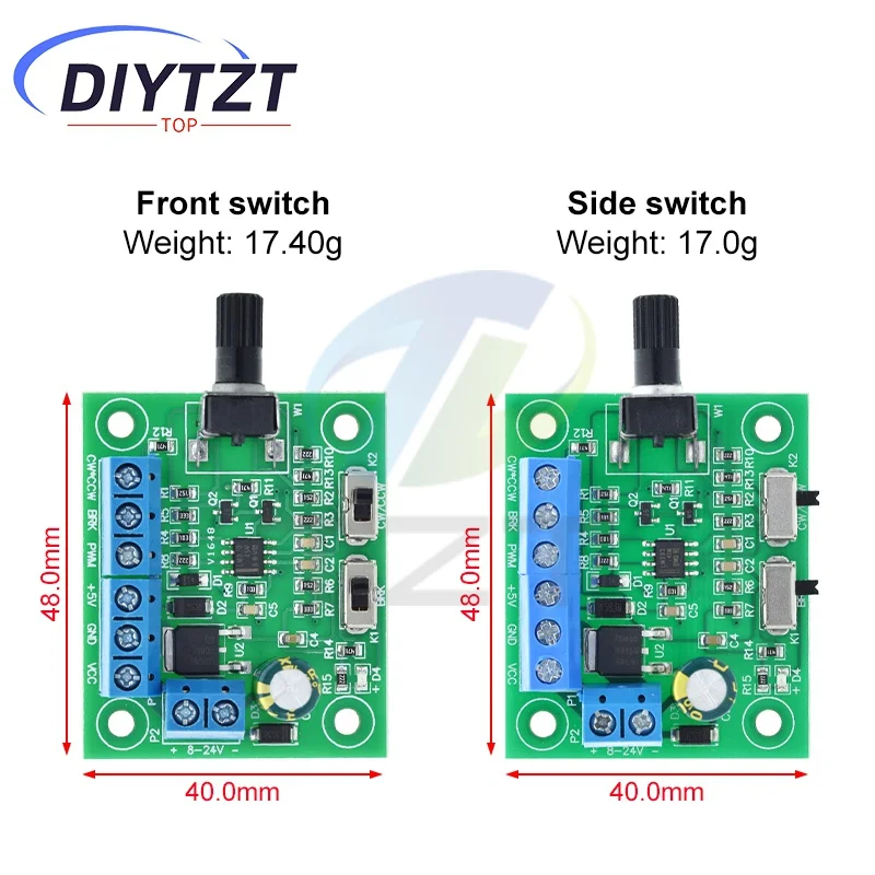 DC8-24V ブラシレス DC モータスピードコントローラドライバ PWM 速度制御ボードピンポイントレギュレータ順方向および逆方向制御 18KHz
