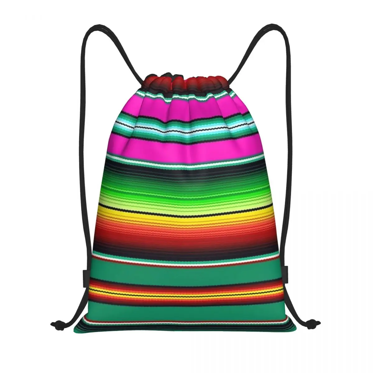 

Mexican Indigenous Blanket Backpacks Portable Drawstring Bags Sports Bag Book Bags for Man Woman School