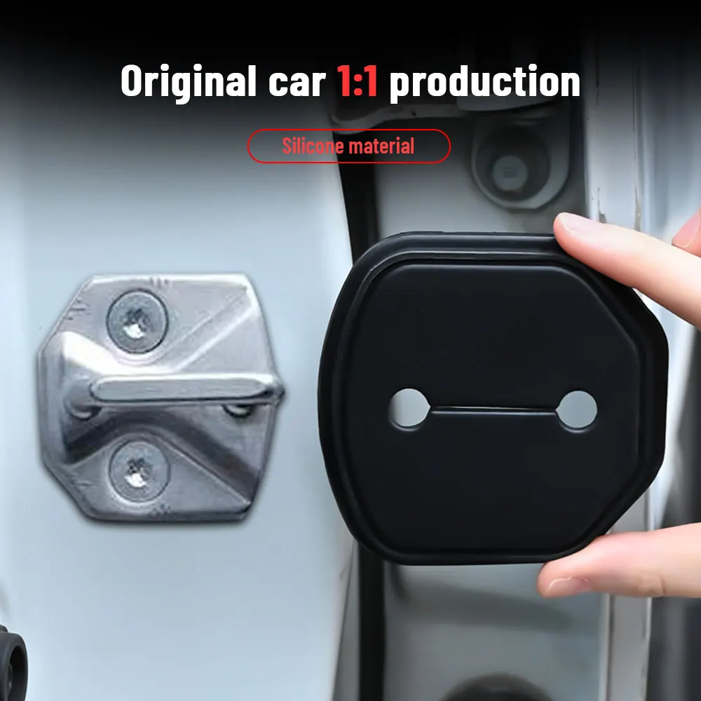 4 قطعة اكسسوارات السيارات الديكور سيليكون حماية السيارات مزلاج قفل الباب امتصاص الصدمات غطاء لفورد F-150 2015-2020