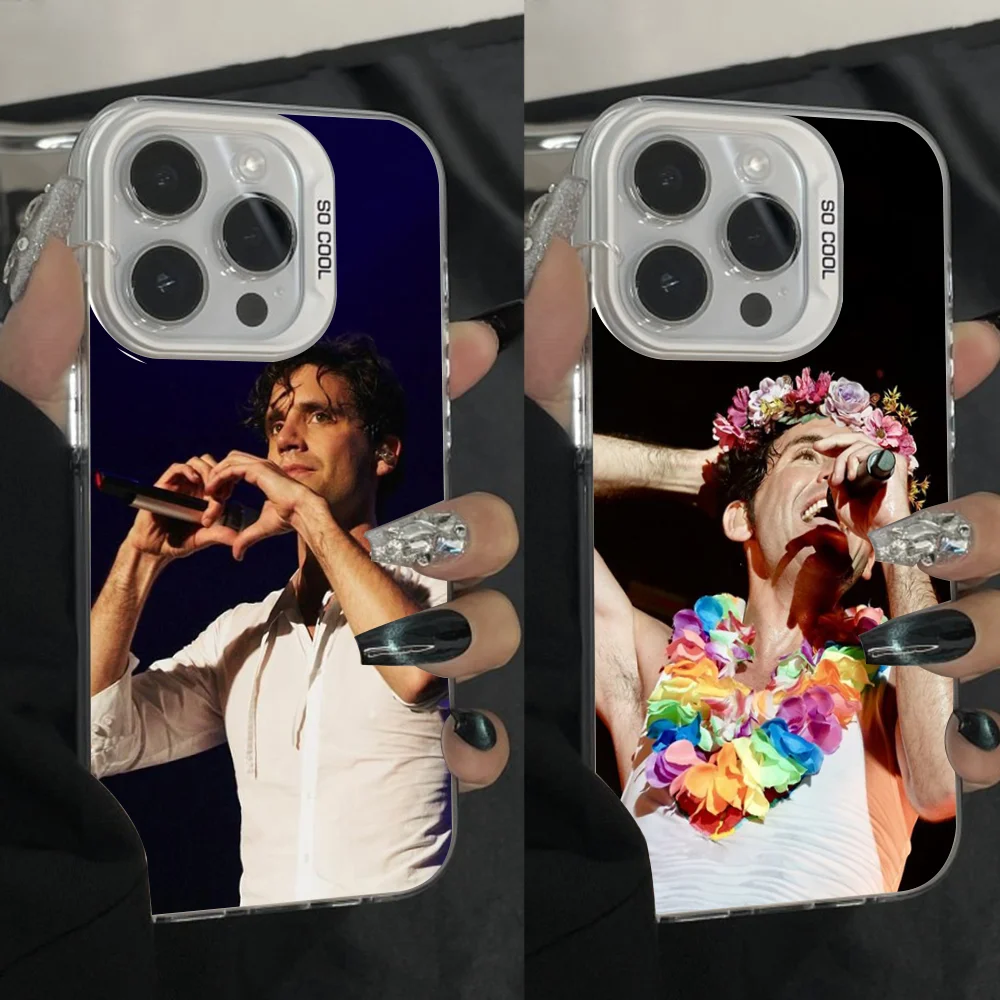 

Singer Mika Phone Case For iPhone 16,15,14,13,12,11,Pro,Max,Plus,Mini,XS,SE Anti Fall Gray Silver Matte Hard Bumper
