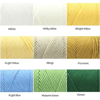 100g/klubička 8vrstvá příze z mléčné bavlny pro ruční pletení, měkké teplé bavlněné nitě, dětská vlna pro ruční pletení a háčkování 10 nejlepší prodej pletací příze artknock - №5