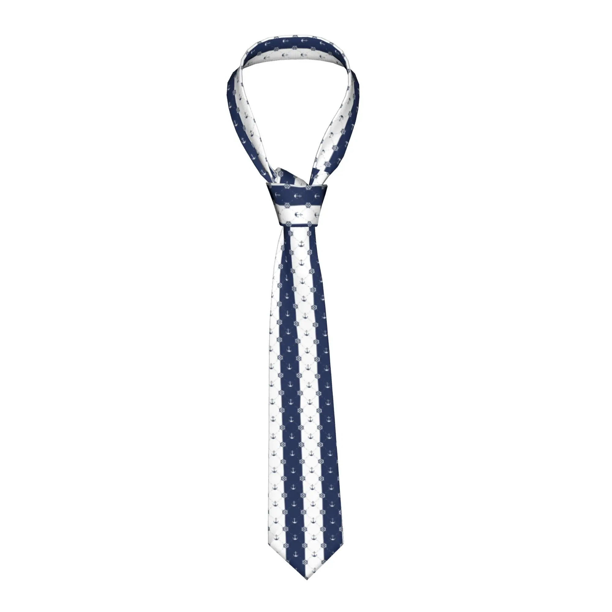 Classic Anchor Nautical Compass Adventure Captain Sailor  Necktie Men Silk  Office Neck Ties