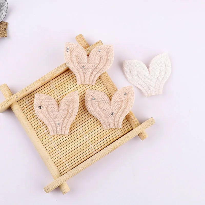 60 Stück DIY bestickte Fischschwanz-Stoffaccessoires, Größe 35x30mm, für Puppenkleidung, Haarnadel-Dekoration, Schwanzmaterialien – Detail 7