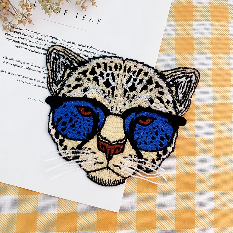 Tiger Embroidery Cloth Sticker, Leopard Patch, Back Patch, Cartoon Animal Badge, Sewing Supplies, Clothing Accessories