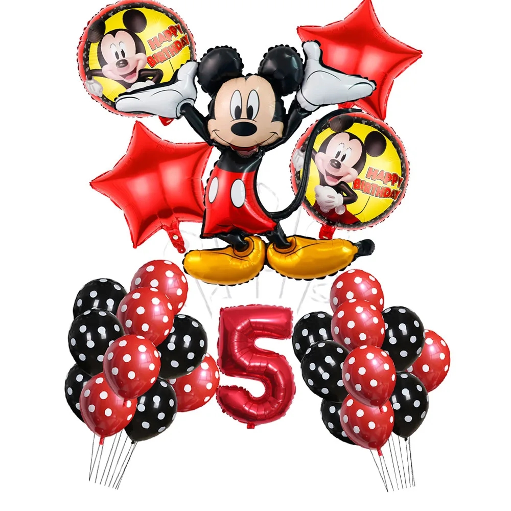 Topolino compleanno decorazione stoviglie tazza piatto palloncino Mickey festa di compleanno sfondo nuovo stile evento festa forniture per bambini