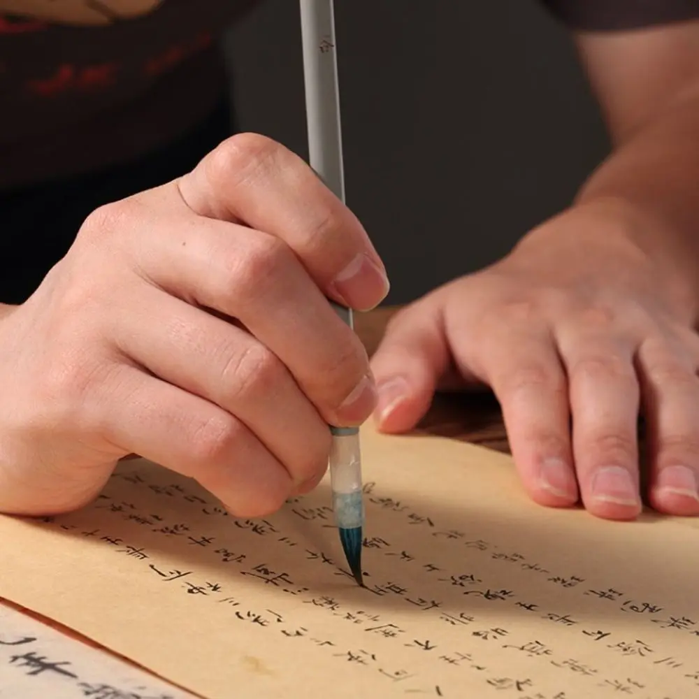 Ancient Oil Watercolor Chinese Calligraphy Brush Wolf Hair Wood Scriptures Writing Brush Oil Painting Art Paint Brush Watercolor