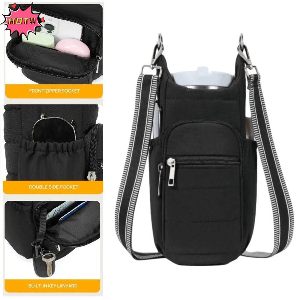 

Регулируемый ремень, держатель для бутылки с водой, карман для телефона, сумки через плечо без помощи рук, карманы для карт, переноска для бутылки с водой, походы