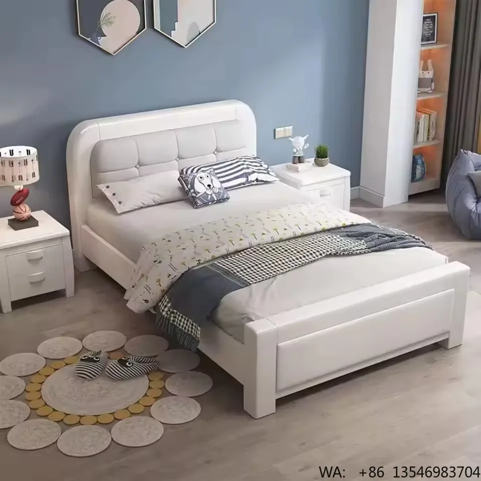 

Modern Design Ful Twin Kid Beds with Storage Saving Space Solid Wood Frame Baby Boy Girl Children Single Bed for Home or School