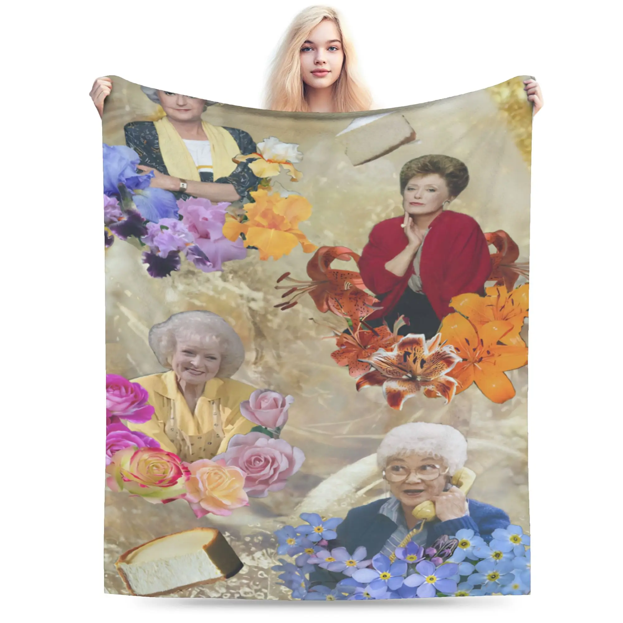 Golden Girls  Blankets Flannel  Relax Lightweight Thin Throw Blankets for Bedding Bedspreads