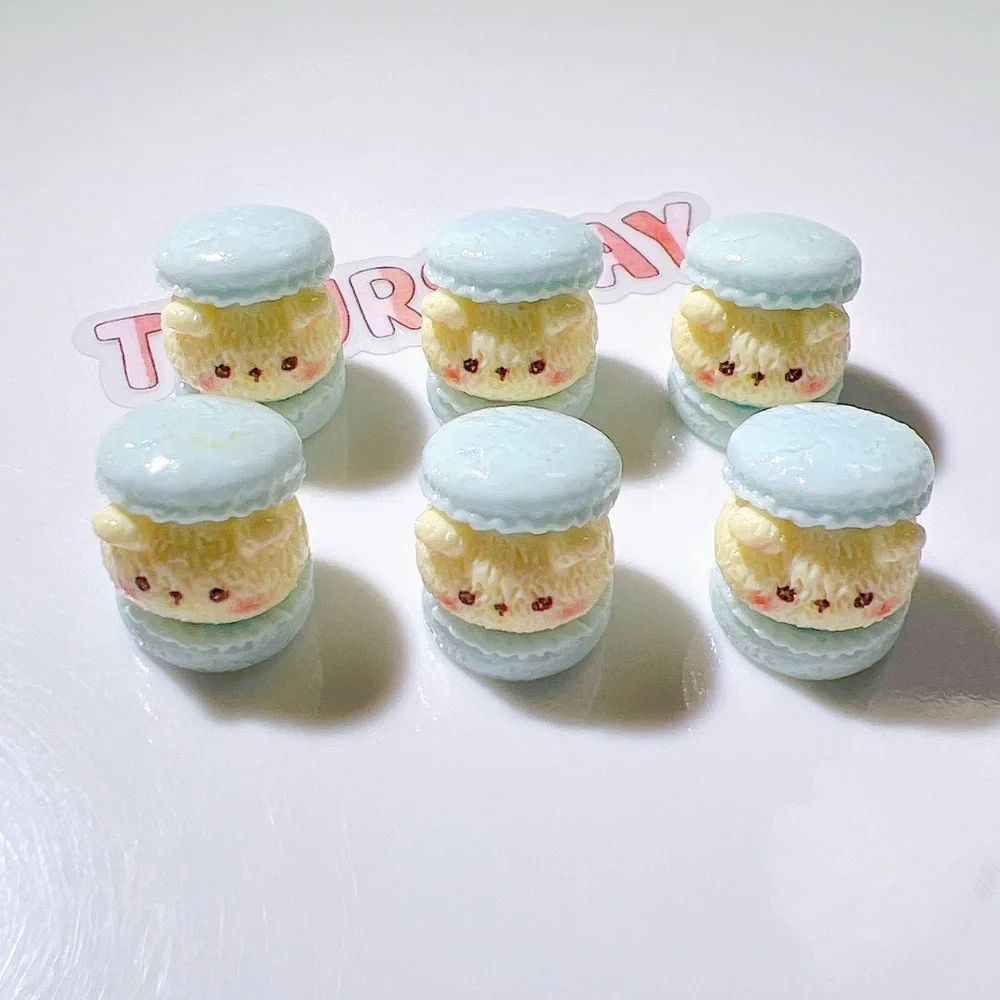 10pcs Cute Cartoon Kawaii Bear Bread Flat Back Resin DIY Scrapbooking Cabochons Decoration Accessories