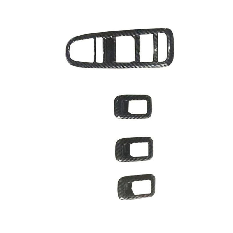 Carbon Fiber Glass Lifter Switch Panel Door Armrest Patch Door Armrest Switch Panel Patch Suitable For 2022 BYD Seals