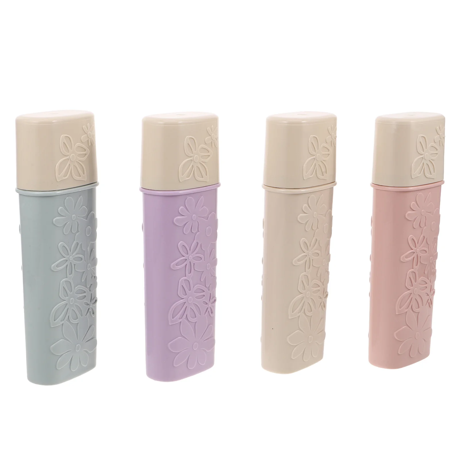 4 шт., резная однотонная коробка для зубных щеток: пылезащитный держатель для зубных щеток с крышкой для ванной комнаты, дорожный чехол для хранения зубной пасты