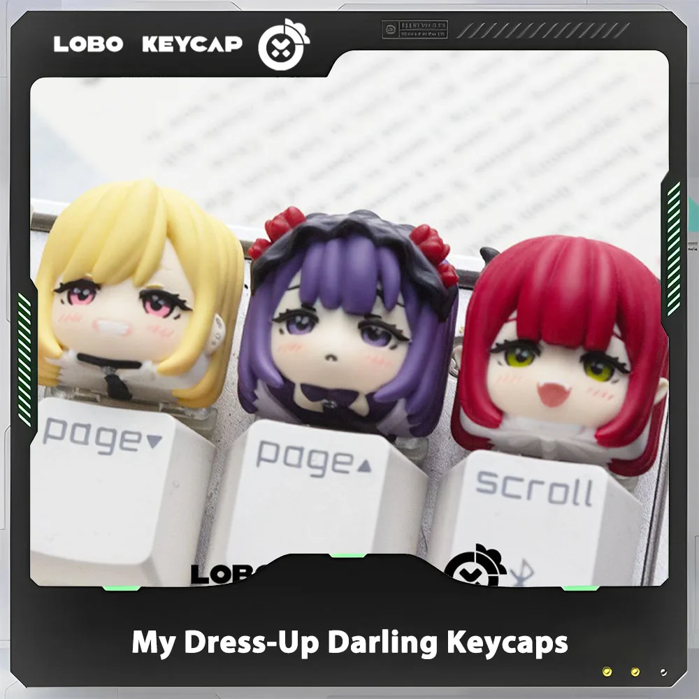 LOBO My Dress-Up Darling Keycap Hand-made Resin Keycap Mechanical Keyboard Keycaps Cute LOBO Customized Gaming Accessories Gift