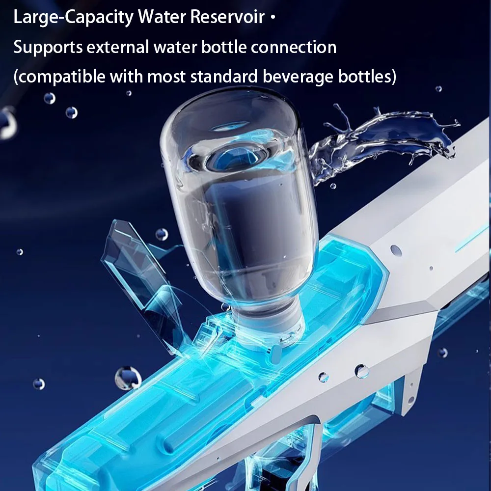 Pistola ad acqua per bambini Pistola ad acqua elettrica a fuoco rapido alimentata a Blaster con regalo di festa di grande capacità