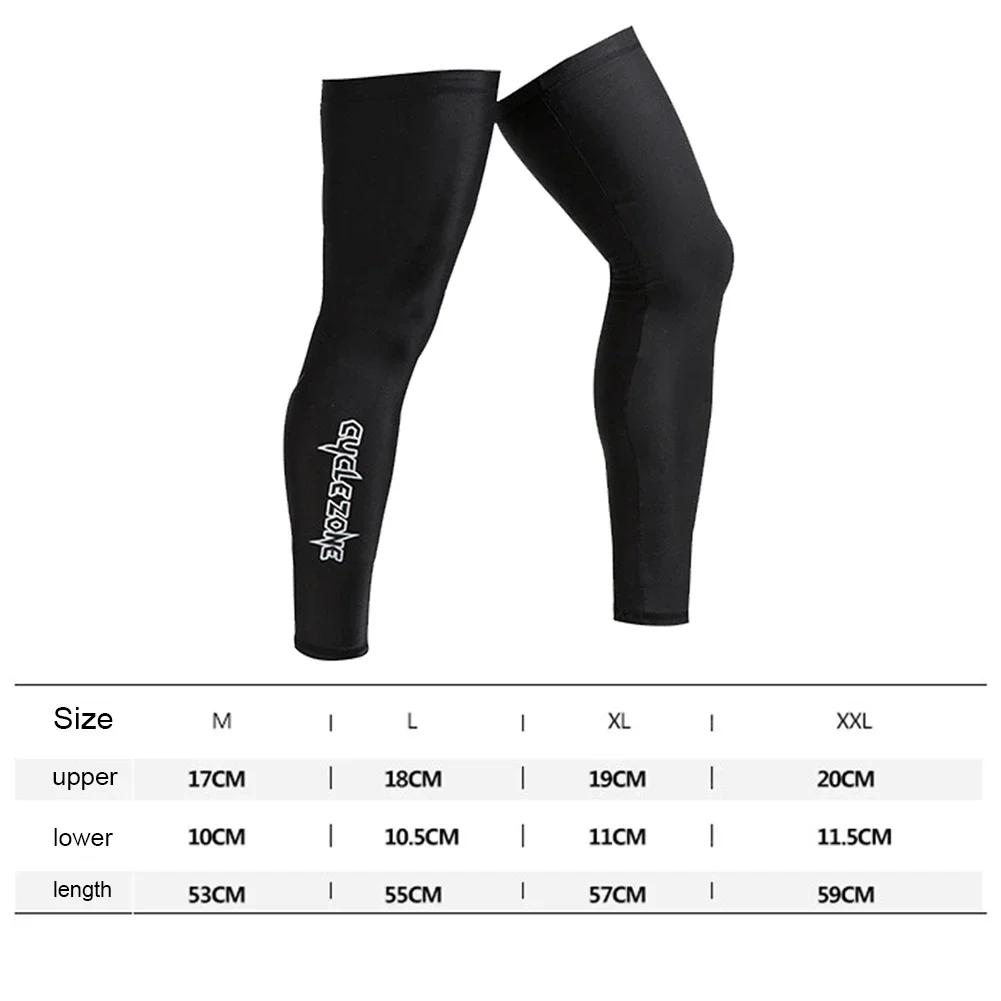 1Pair Summer Cycling Leg Compression Sleeves Outdoor Sports Quick Dry Knee Protection Leggings Running Basketball Anti UV