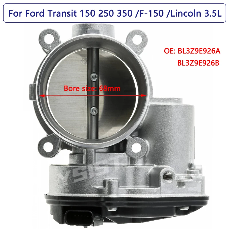 68mm Throttle Body For Ford F150 Expedition Transit-150 250 350 3.5L Lincoln Navigator 2011 2012 2013 2014 2015 2016