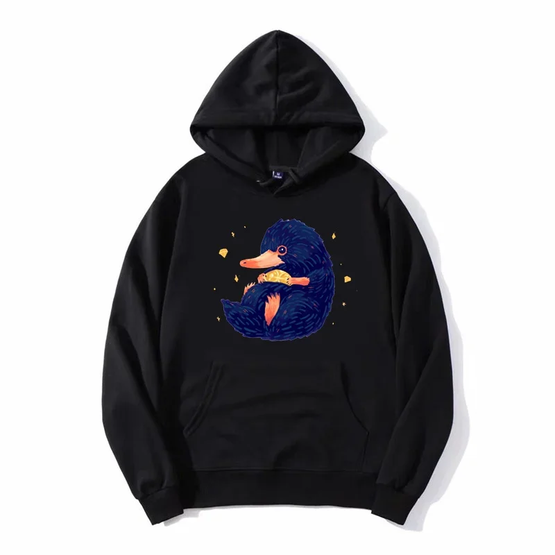 

Autumn men The Treasures Of NIffler elements penguin pattern printed hooded sweatshirt Hip Hop streetwear