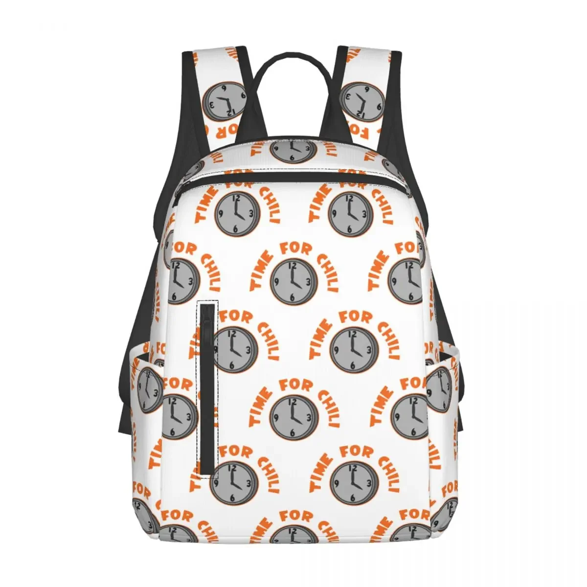 Time For Chili (Orange) Mochila para niños, mochila escolar, bolsos de hombro para hombres y mujeres