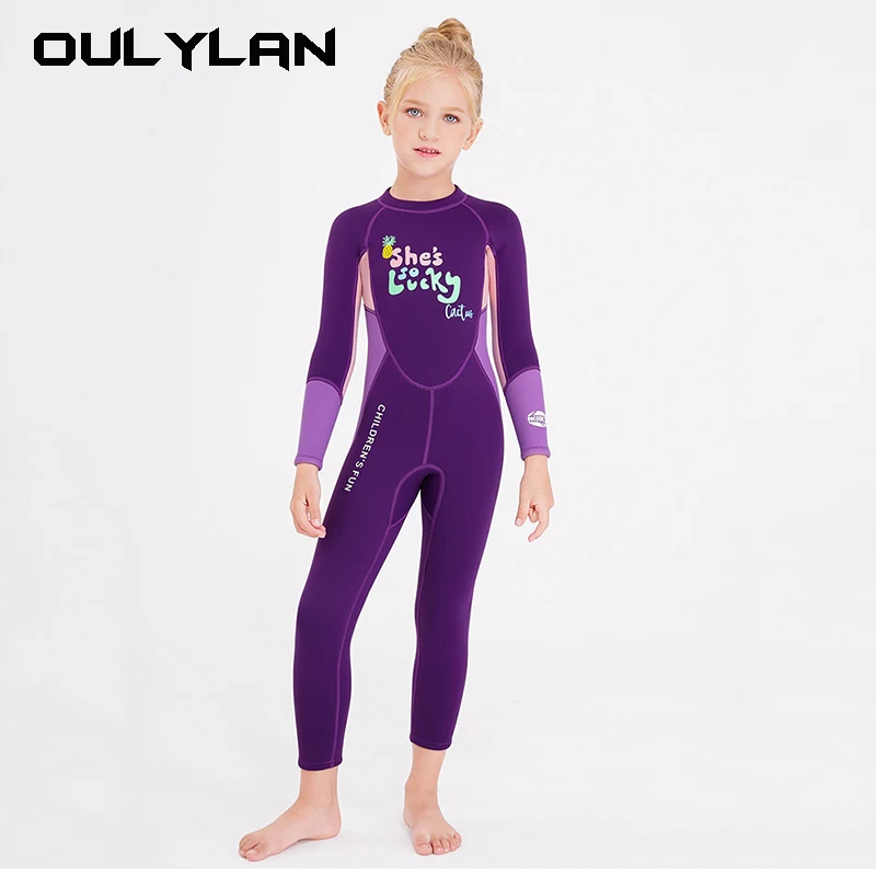 

2.5MM Kids One-Piece Swimsuit Neoprene Wetsuit for Boys Girls Children Wetsuit Sun Protection Swimwear Swimming Diving Scuba Wet