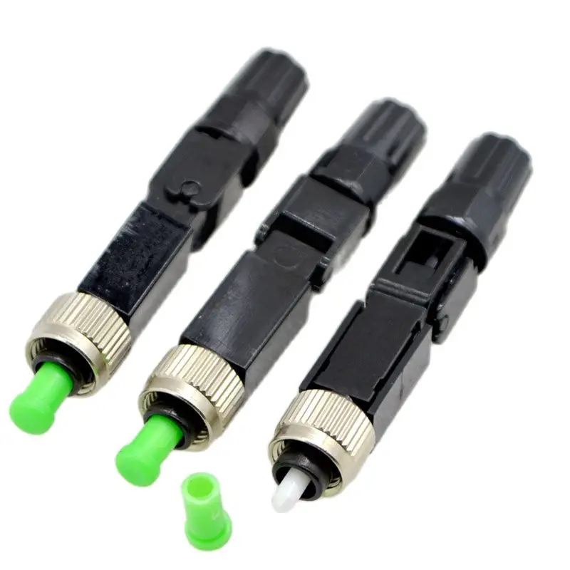 

100pcs FTTH Embedded FC/UPC/APC Optical Fiber Quick Connector Sheath Cold Fast Connector Field Assembled Free Shipping To Brazil