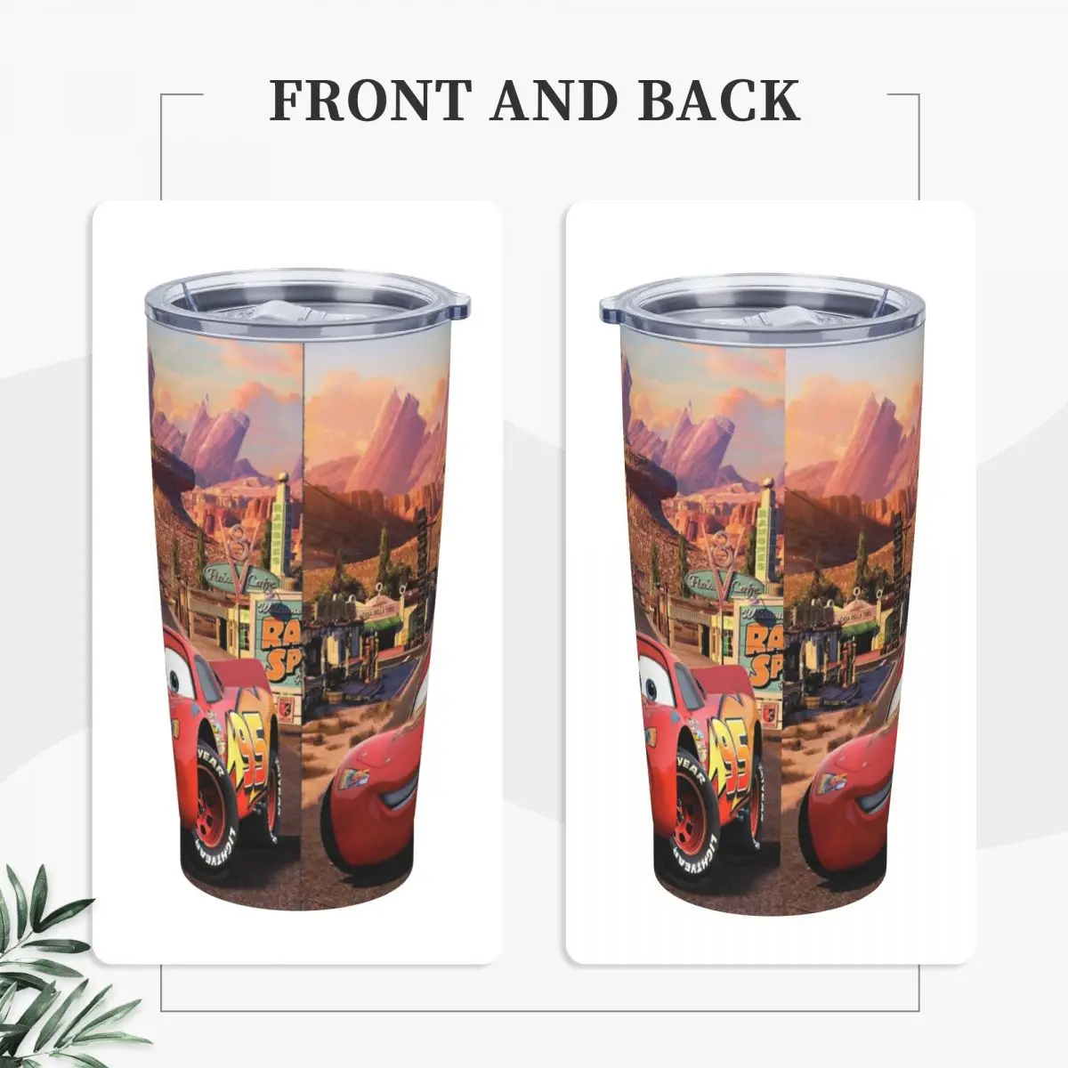 Sally I'm Lightning Cars Tumbler Vacuum Insulated Mcqueen Coffee Cups with Lid Straw Travel Outdoor Mug Hot Cold Drink 20oz