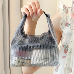 Mesh Shower Caddy Bag Portable Hanging Toiletry Bath Organizer For Travel Swimming Gym Camping College Dorms Beach