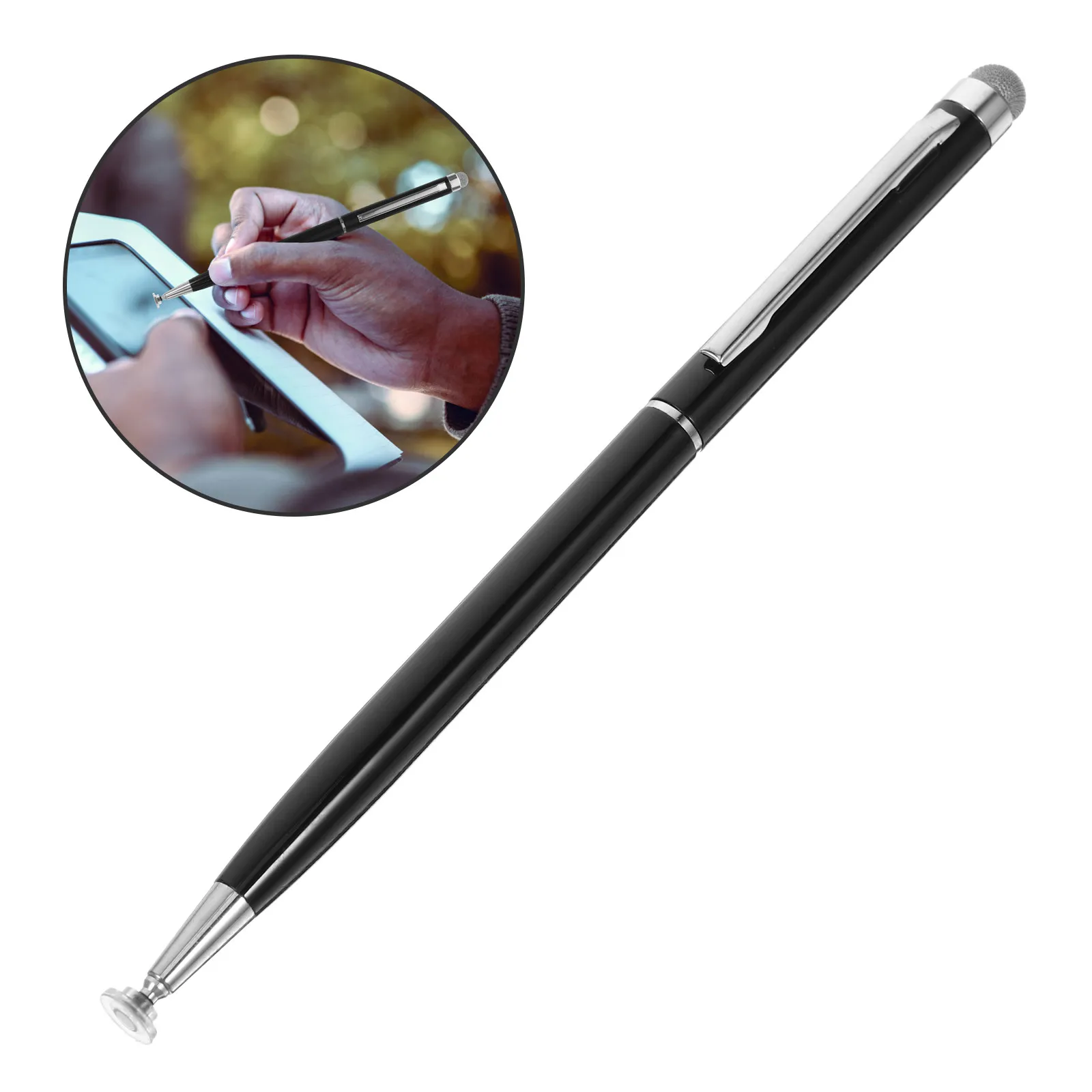 

Universal Touch Pen Capacitive Stylus Dual Function for Smartphones Tablets Learning Devices High Precision Cloth Tip Portable