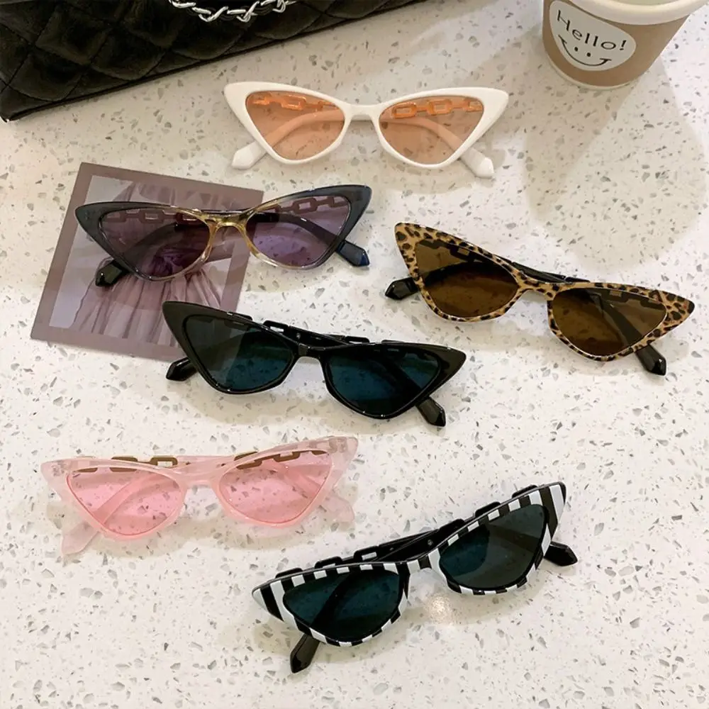 Gafas sol pesca estilo gato triangulares montura pequeña unisex negras - imagen 2