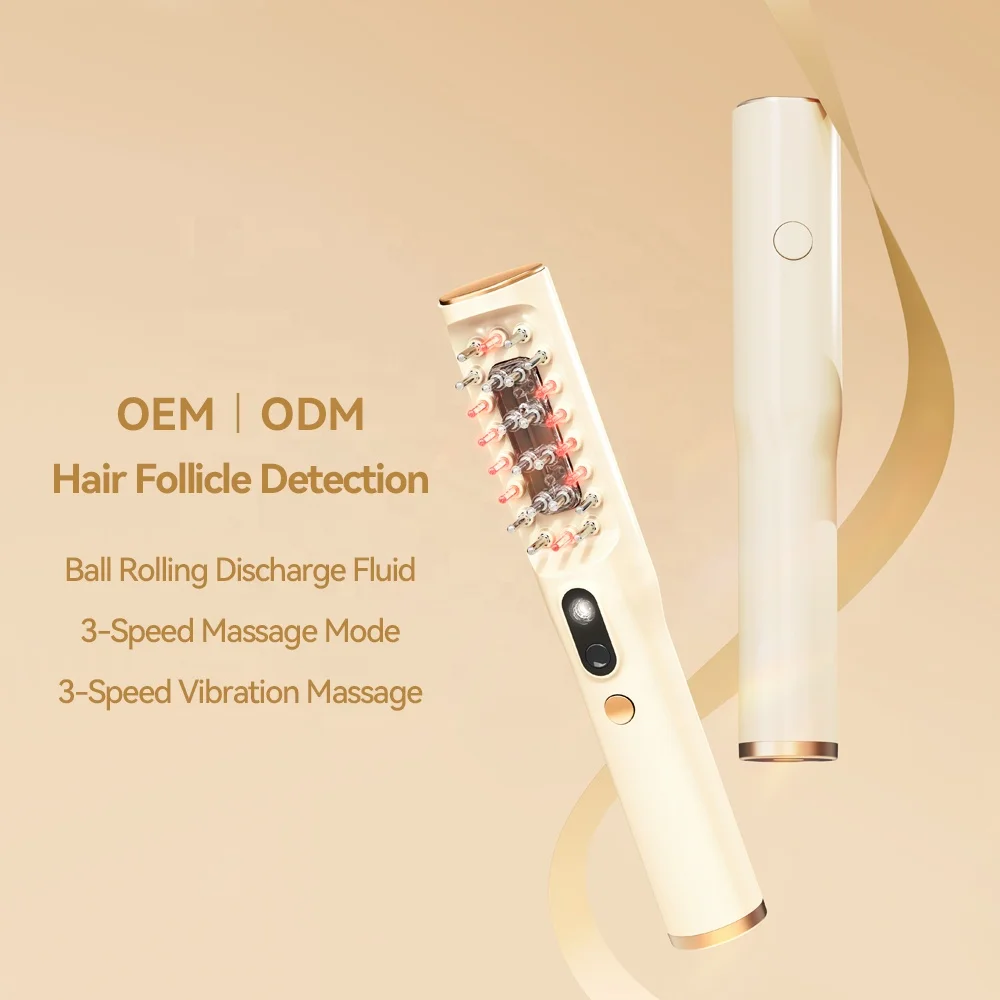 مدلك فروة الرأس الكهربائي علاج مدلك الشعر يعزز نمو الشعر زيت طبيعي فروة الرأس بصيلات الشعر اختبار مشط تدليك الرأس