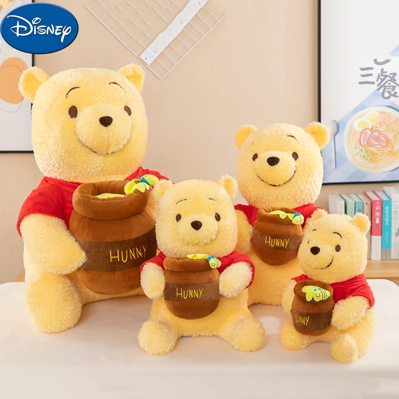 

35/75cm Disney Honey Jar Winnie The Pooh Plush Doll Pp Cotton Filled With Super Soft Kawaii Sofa Ornaments Warm Home Decorations