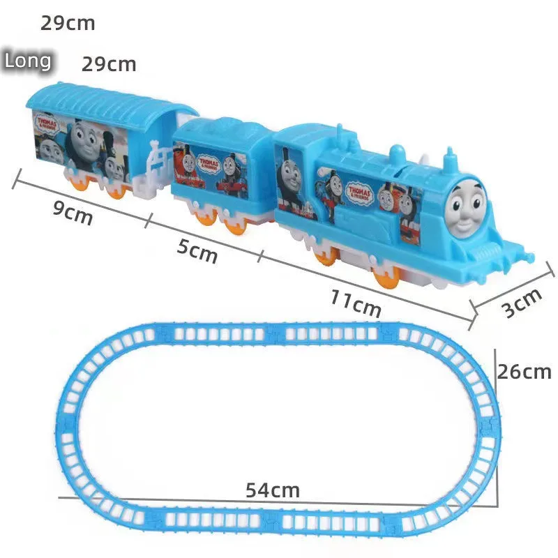 Thomas Small Train Electric Rail Car with Battery Simulation Assembly Puzzle DIY Rail Toy Night Market