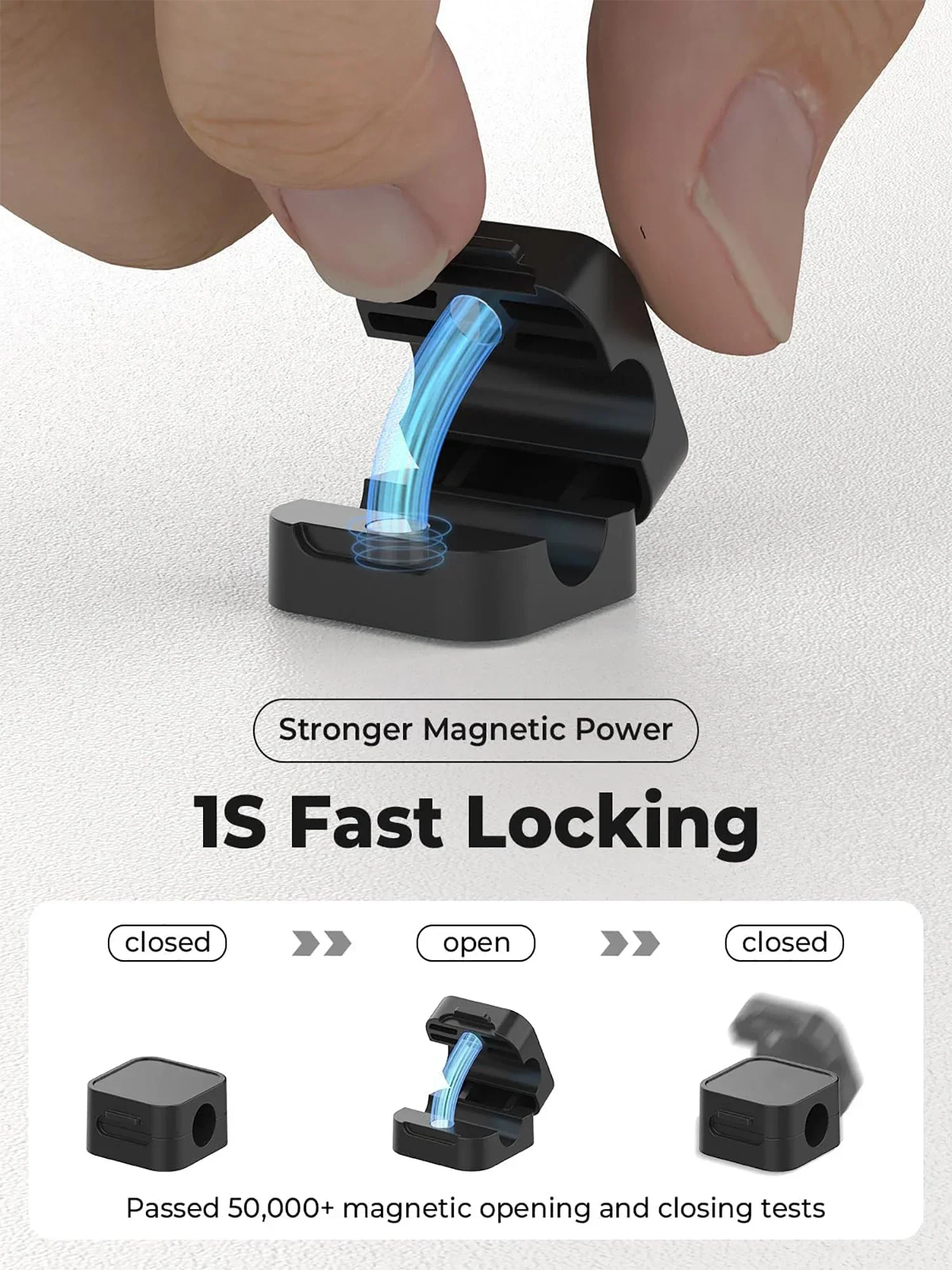 ​ مشابك كابلات مغناطيسية حامل سلك قابل للتعديل |   لاصق تحت المكتب Mgmt منظم للمنزل والمكتب والسيارة ومنضدة سطح المكتب ​ ​