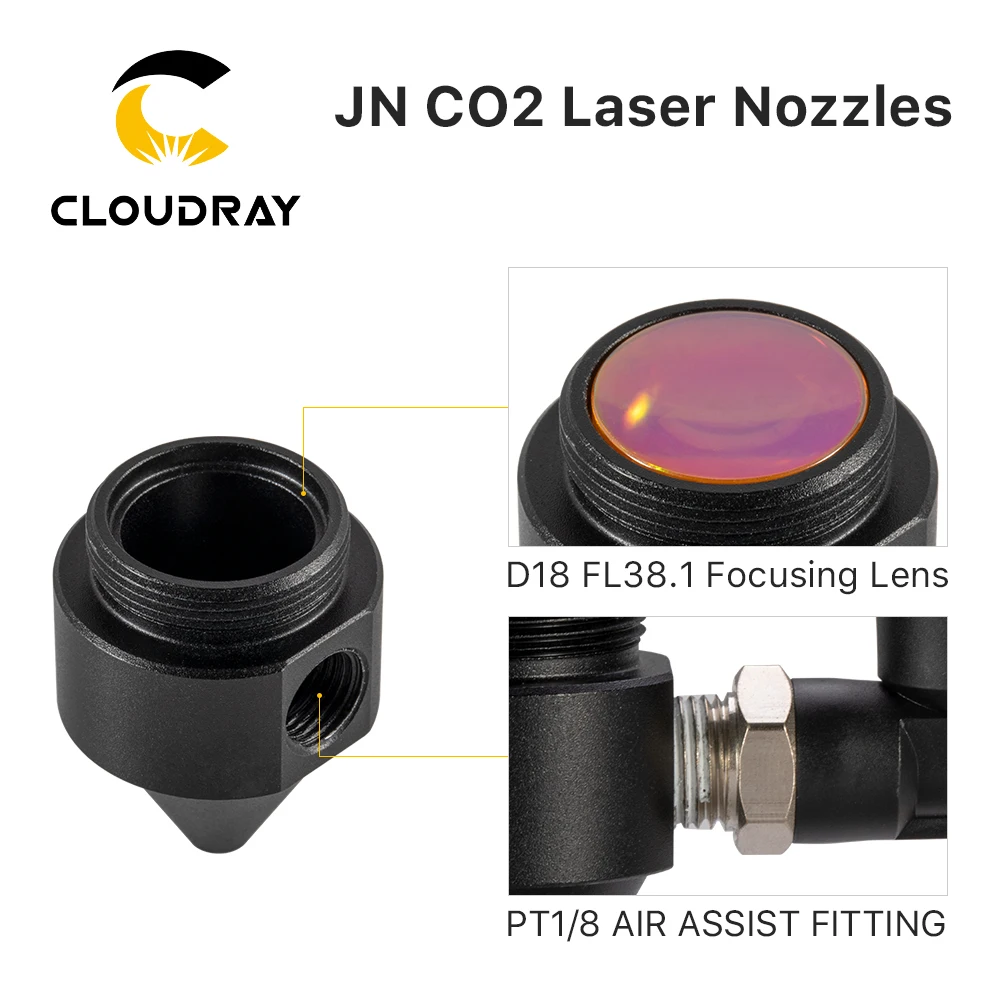 Cloudray Air Nozzle Diameter 18mm FL38.1mm for Laser Head at CO2 Laser Cutting Machine