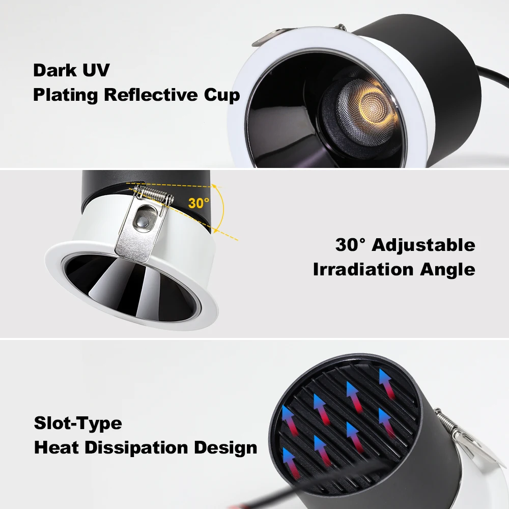 Led Downlight 220V Ceiling Spot Lamp 5W 9W Down Light Surface Mounted Panel Lighting Kitchen Fixture For Room Home Kitchen