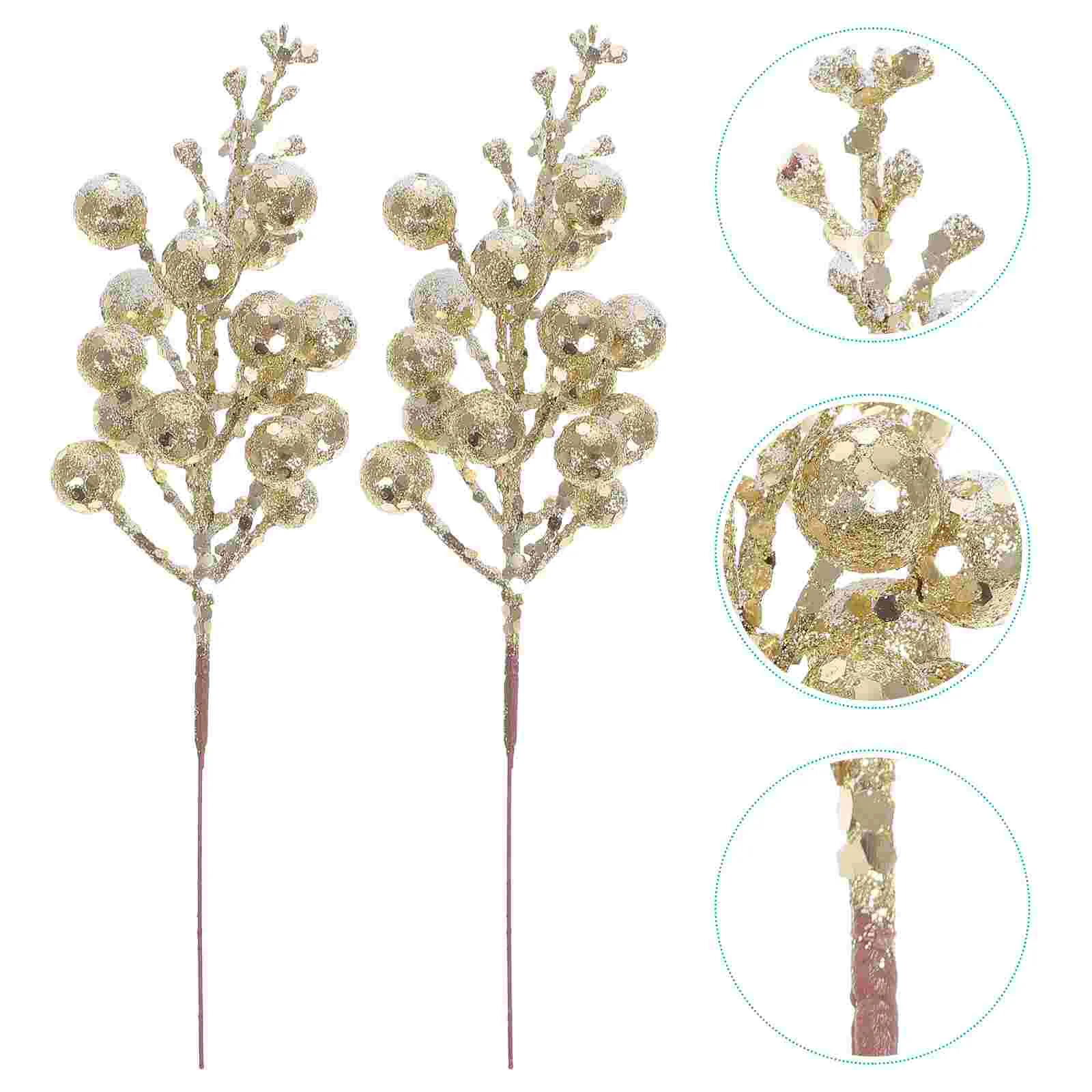 

10 Pcs Christmas Trees Imitation Berries Flower Fake Berry Stem Artificial Ornaments