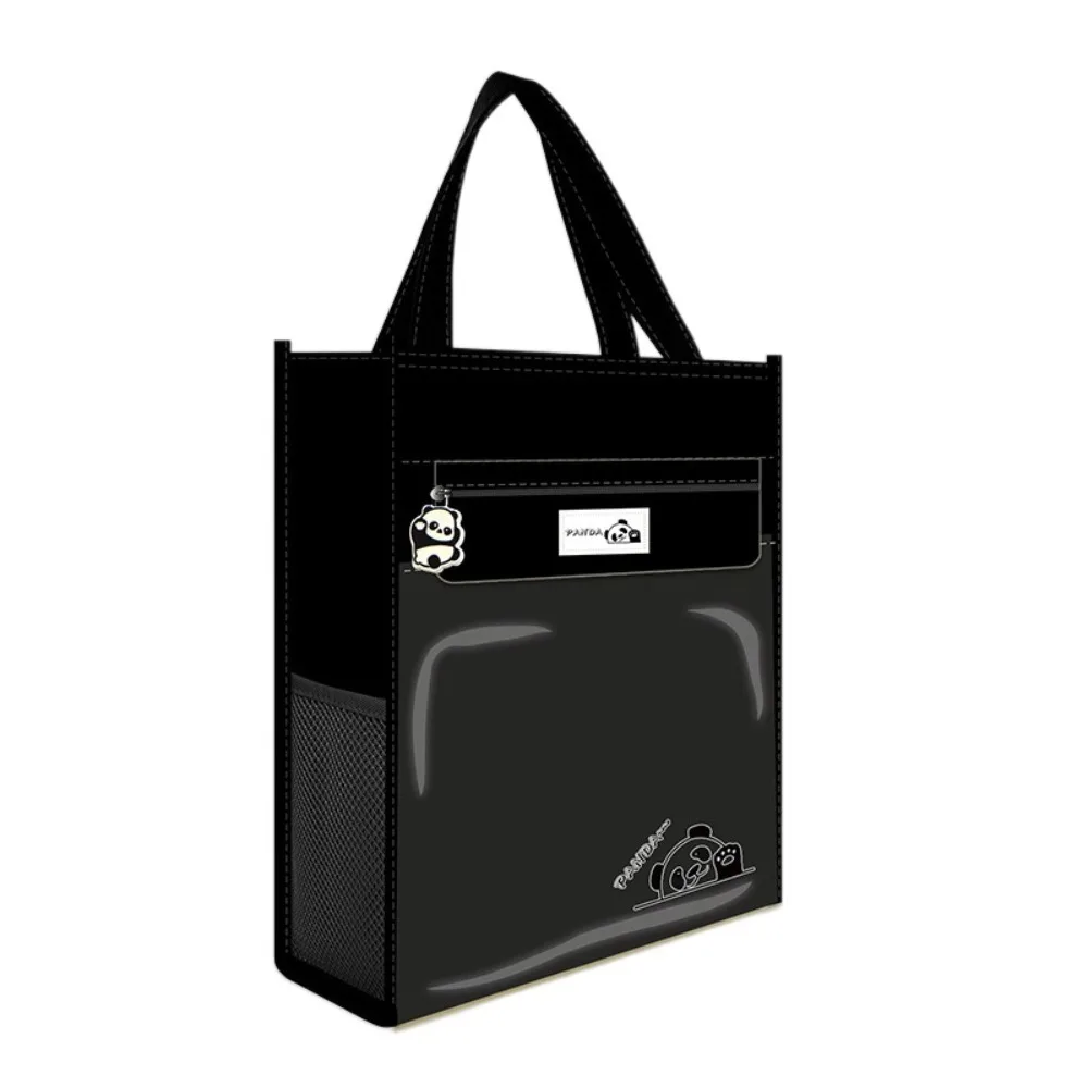 

Panda Dog Cartoon Tote Bag Multiple Pockets Oxford Cloth Student Tutorial Bag Transparent Large Capacity Shoulder Handbag