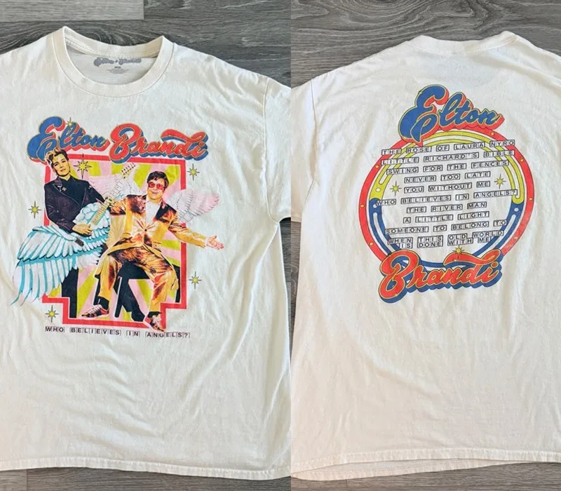 Elton John & Brandi Carlile Who Believes In Angels T shirt Heavy Cotton NH26220