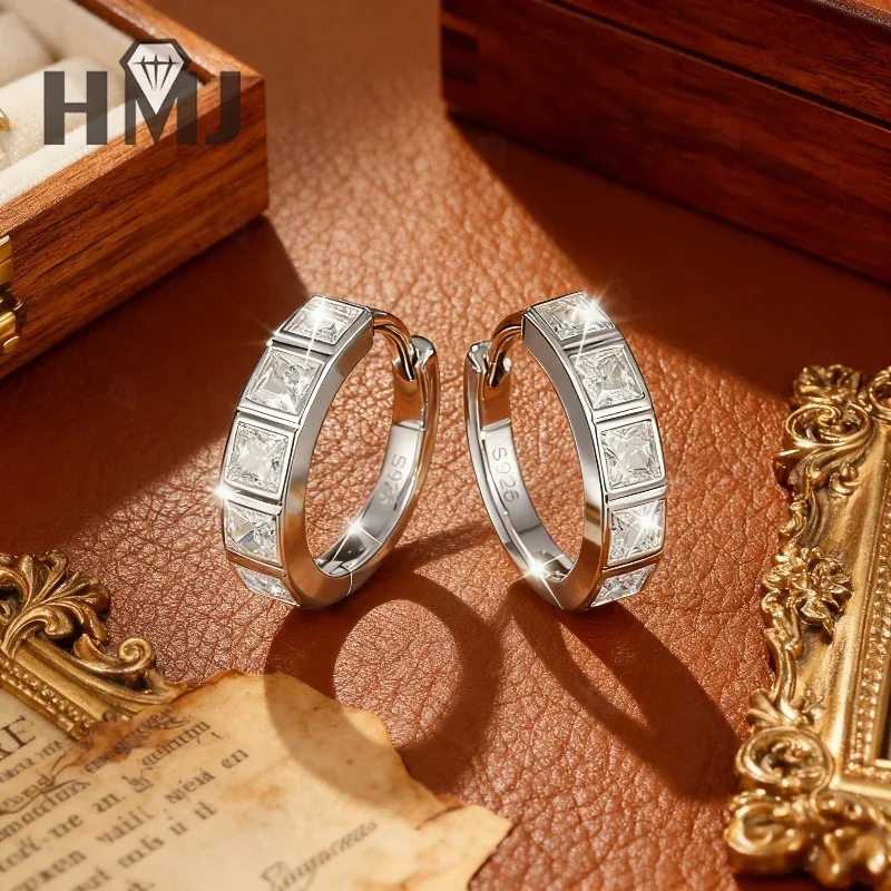 

Multicolor Princess Cut Moissanite Earrings Crafted in White/Yellow/Rose Gold Ideal for Christmas and Easter Celebrations