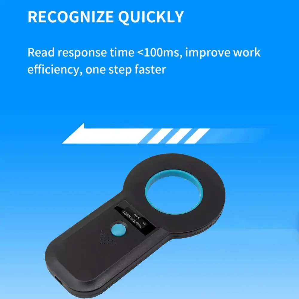قارئ علامات الحيوان قارئ RFID الحيوانات الأليفة رقاقة الماسح الضوئي RFID الحيوان رقاقة معرف القارئ دعم التسمية/العلامة EMID FDX-B (ISO11784/85)