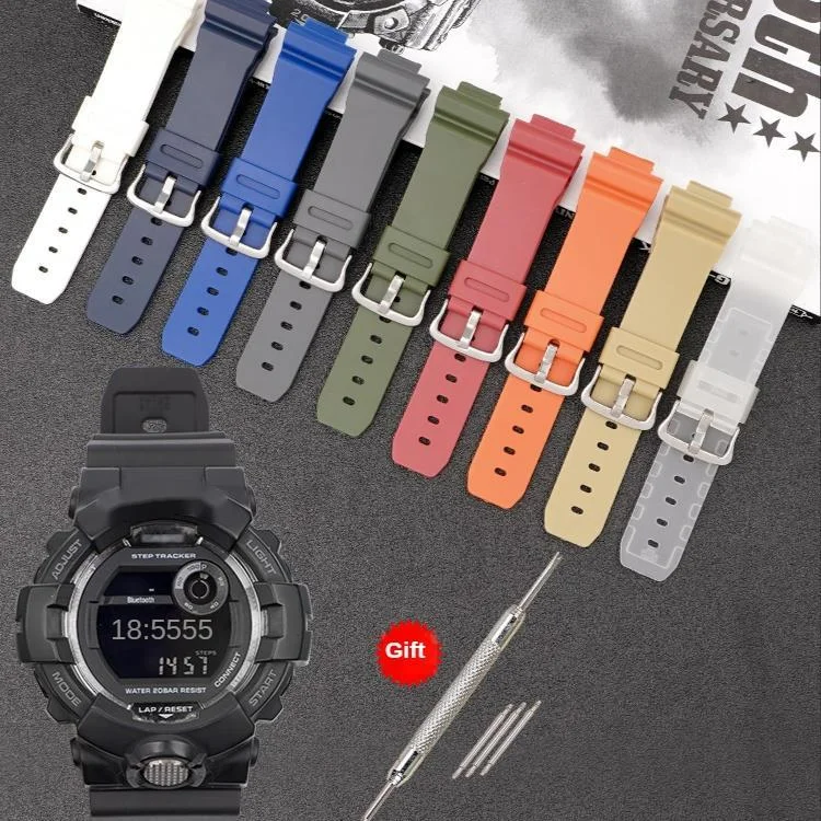 

Waterproof Resin Watch Strap For Casio G-shock GBD-800 GBA-800 GMA-B800 810 GBD-800 GA-800 Replacement Watchband