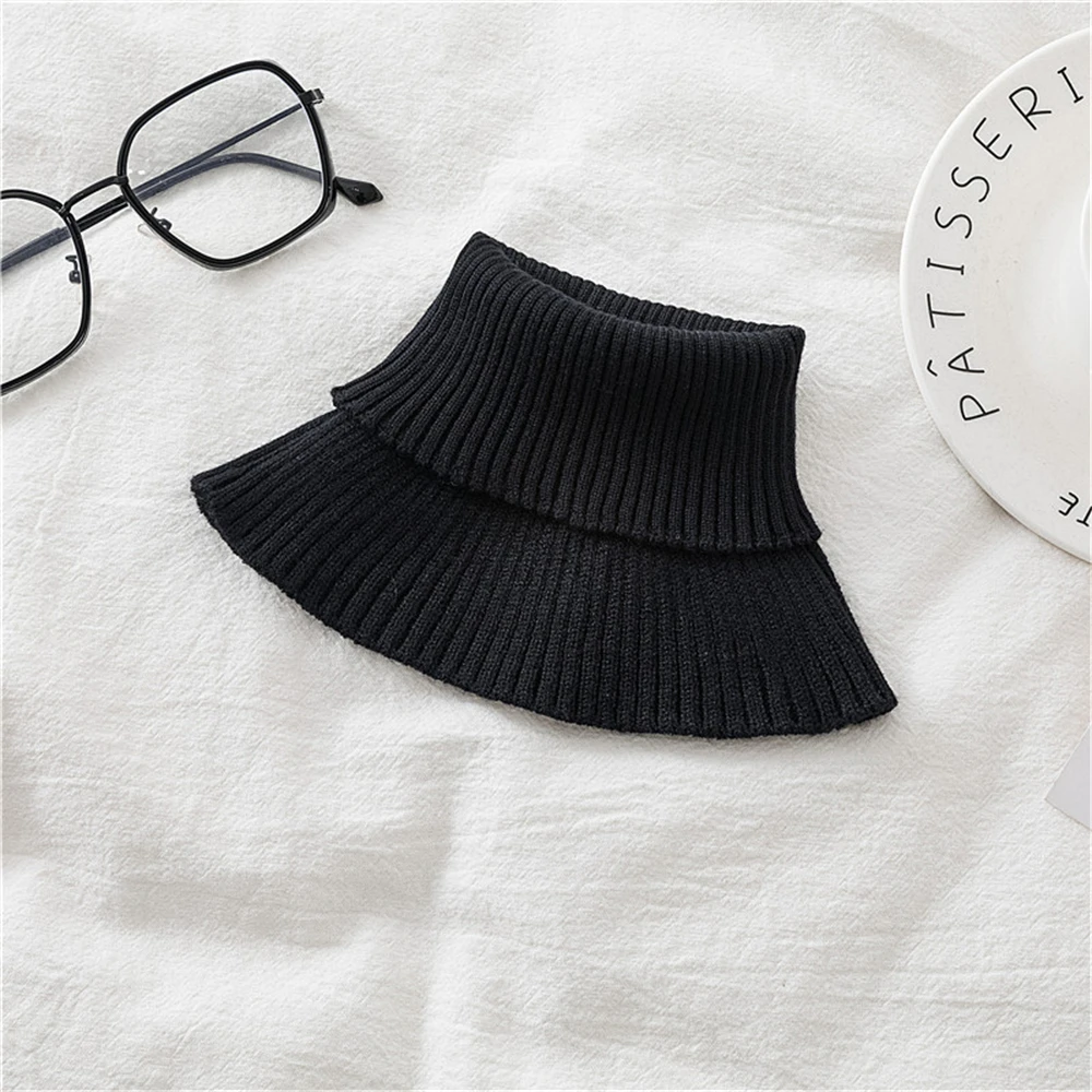 موضة وشاح للرقبة دافئ انفصال الياقة المدورة طوق عالية الرقبة طوق دفئا محبوك المرأة الرقبة أدفأ للإكسسوارات #2