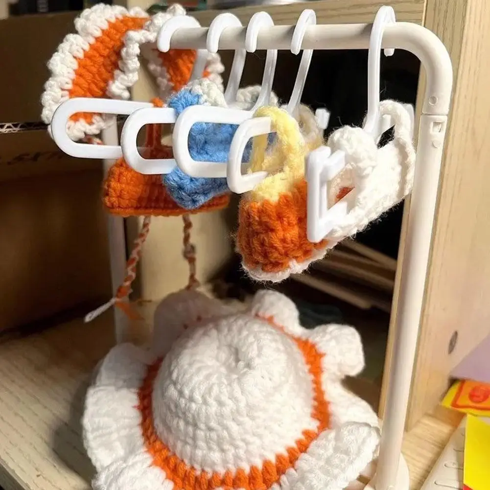 Doll Clothes Hanger 10CM 15CM 20CM Mini Skirt Pants Hangers With Non-Slip Clips Doll Wardrobe Display Rack Toys Doll Accessories