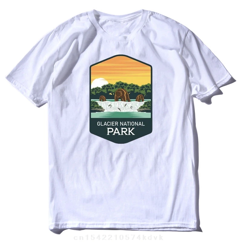 

Glacier National Park T-Shirt Montana Mountain Travel Vacation Trip Unisex TeeY2K Summer Short Sleeves100% cotton