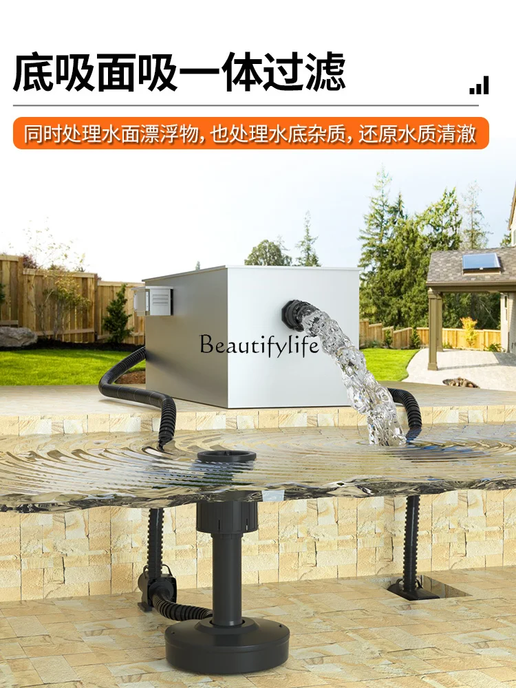 Large Fish Pond Filter Fish Farming Circulating Water System Outdoor Intelligent Pool Filter Device