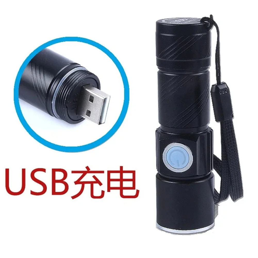 Q5 Mini Ultra Small Micro Zoom Strong Light flashlight Long-range Rechargeable Portable Small Hand Lamp