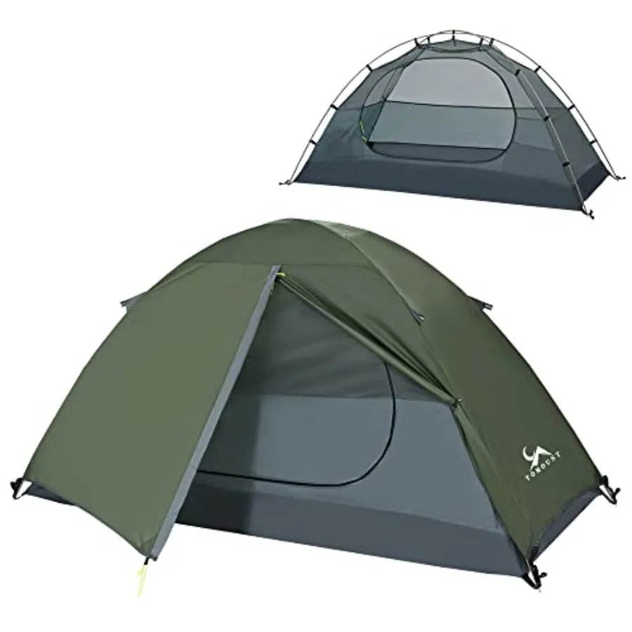 

TOMOUNT Backpacking Tent - Waterproof Lightweight Double Layer Free-Standing Aluminum Pole for Outdoor Camping Hiking 4 Season