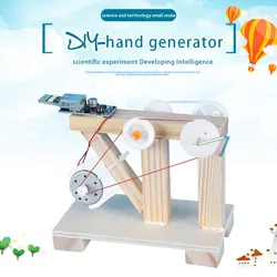 Hand cranked generator fun scientific experiment small invention children's toy DIY small production handmade puzzle childrentoy